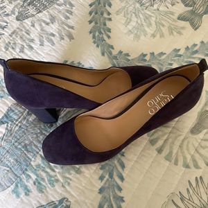 Franco Sarto purple shade 3.75 inch chunky heels